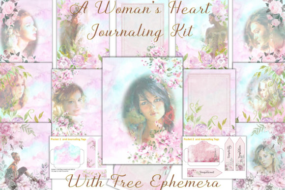 A Womanβs Heart Journal Kit Ephemera: A Design Asset for Crafts and Creative Projects