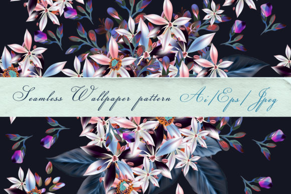 Beautiful Floral Vector Pattern Flowers for Editorial and Web Design