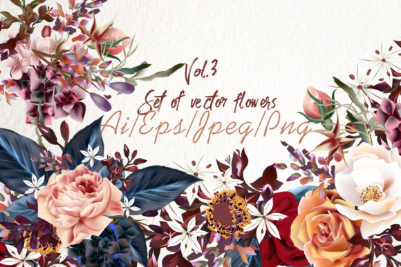 Beautiful Wedding Bouquets Set Vol.3: A Decorative Element for Elegant Branding