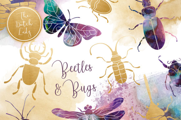 Beetles Bugs Clipart Set: A Versatile Design Asset for Crafts
