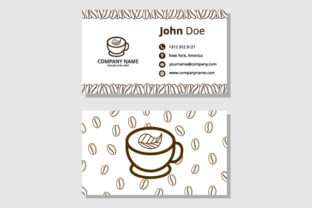 Business Card with Coffe Theme and Print Templates