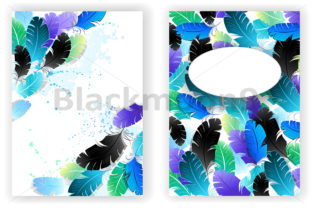 Design with Blue Feathers: A Graphic Template for Polished Content