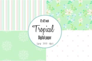 Digital Paper Tropical Flowers: A Versatile Pattern for Creative Projects
