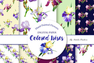 Digital Paper with Colored Irises: A Pattern for Creative Sellers