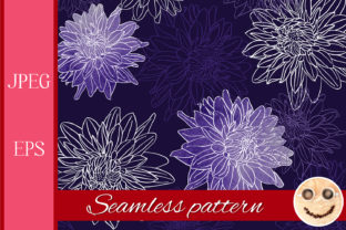 Outline Dahlia Flowers Pattern: A Versatile Design Asset for Small Business Branding