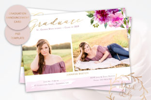 PSD Graduation Announcement Card Template: A Versatile Print Template for Content Creators