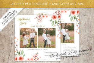 PSD Mother's Day Mini Photo Session Card Template and Print Templates