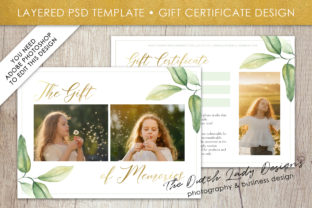 PSD Photo Gift Certificate Card Template for Print Projects