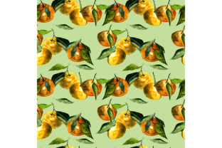 Seamless Tangerines Pattern for Editorial Design