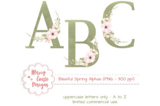 Spring Floral Alphabet Set: A Versatile Graphic Design Asset for Crafts