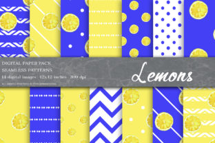 Summer Digital Papers, Lemons Patterns: A Fresh Design Asset for Seasonal Projects