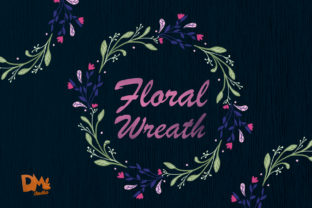 Sweet Floral Wreath: A Versatile Graphic Design Asset for Creative Crafts