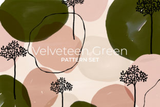 Velveteen Green Pattern Set for Creative Marketplace Listings