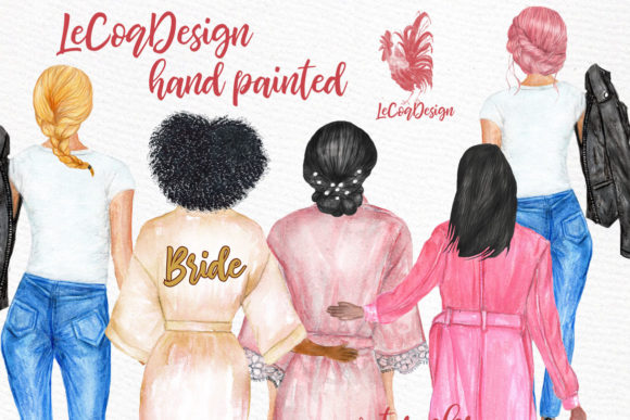 Watercolor Hairstyles Clipart: A Creative Design Asset for Crafts and Branding
